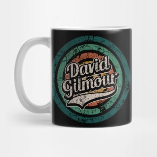 David Gilmour // Retro Circle Crack Vintage Mug